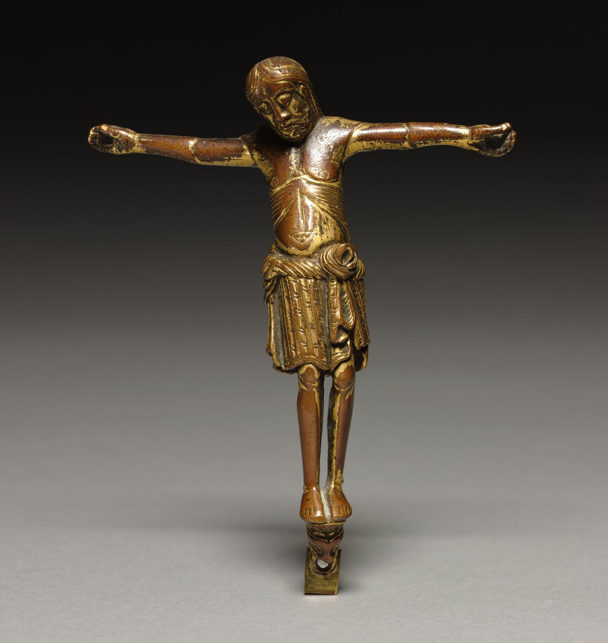 Megfeszített Krisztus, 1200 körül (aranyozott bronz) alkotó: German School