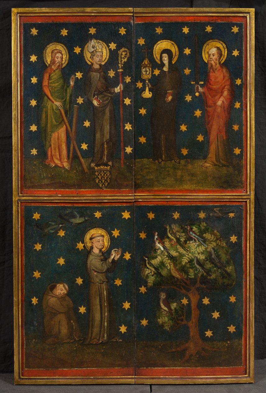 Keresztre feszített triptichon (korábban Estouteville-i triptichon néven), 1374 körül (olaj, tábla) alkotó: German School