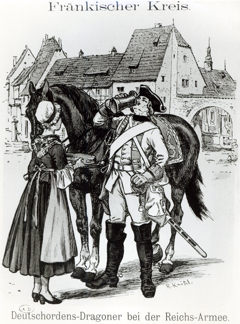 A Német Lovagrend dragonyosa 1757-ben alkotó: German School