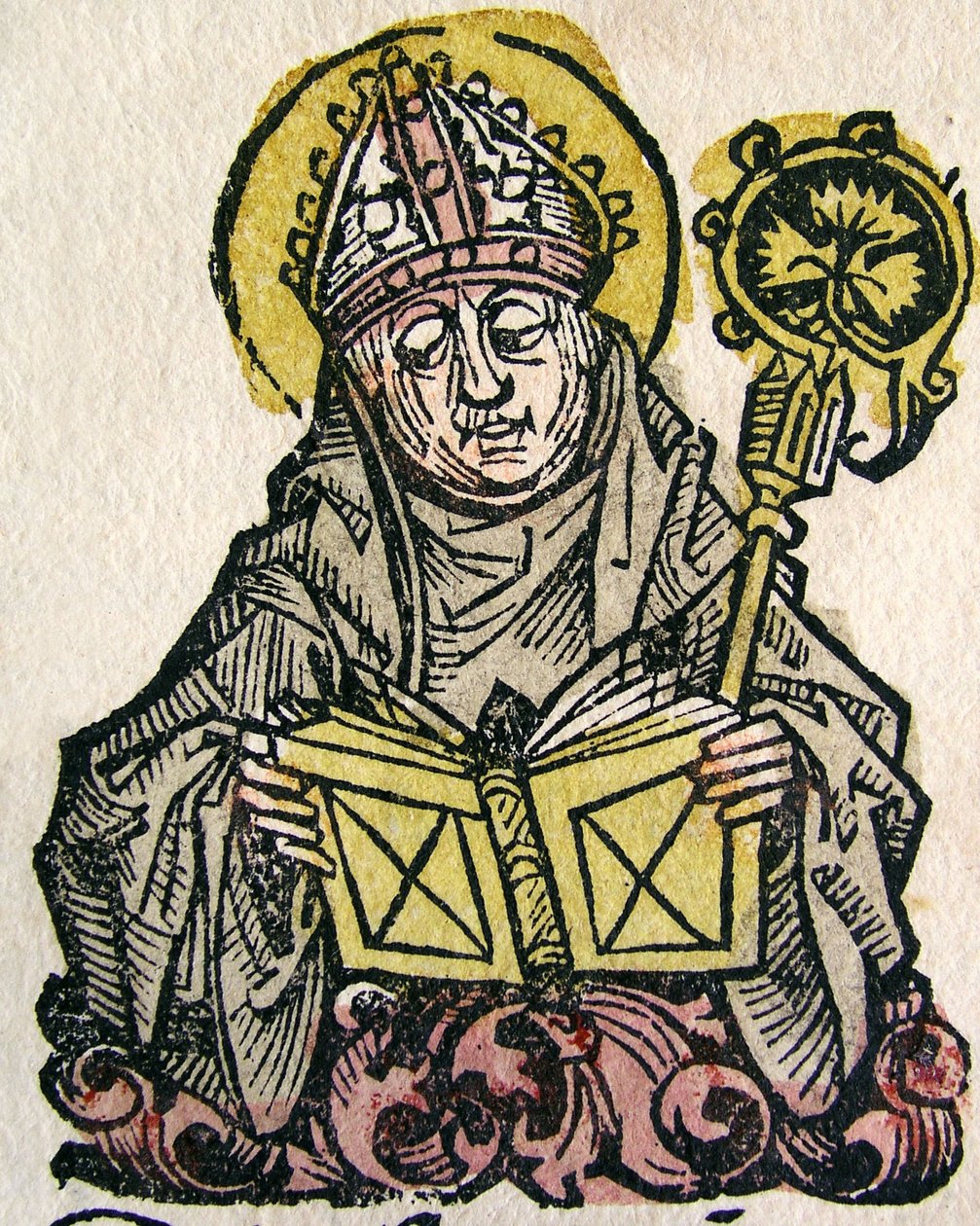 Edmund Rich, Canterbury érseke, megjelent a Nürnbergi Krónikában, 1493 alkotó: German School