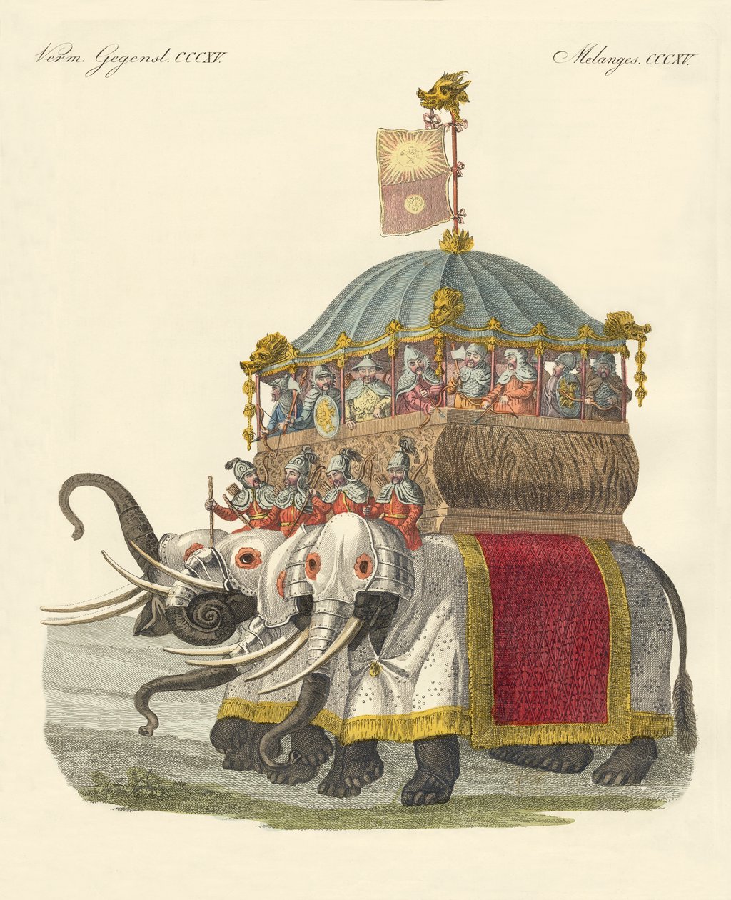 Kublai nagy kán elefántvára alkotó: German School