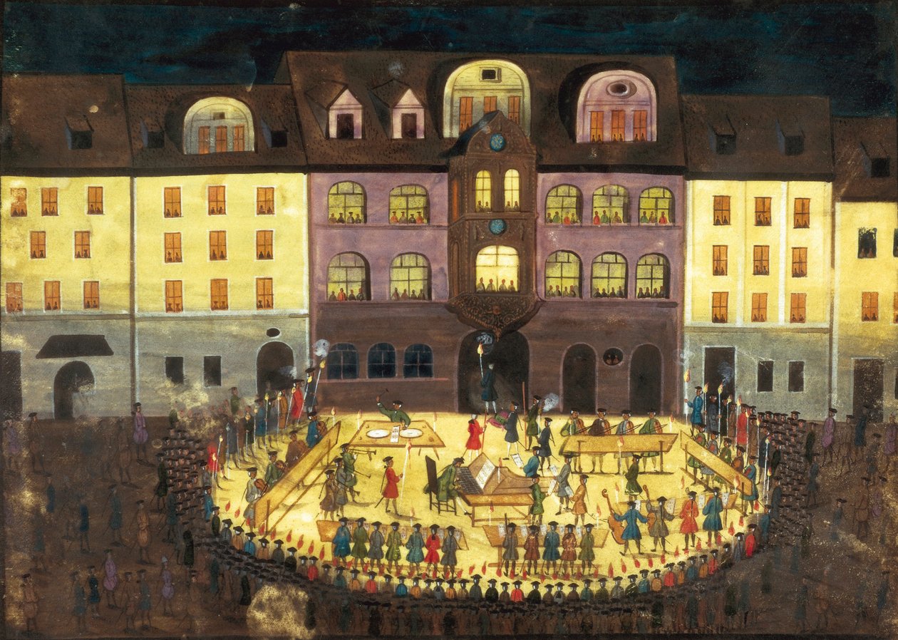 Esti zene egy hamburgi zenei főiskolán, 1740 körül (olaj, vászon) alkotó: German School