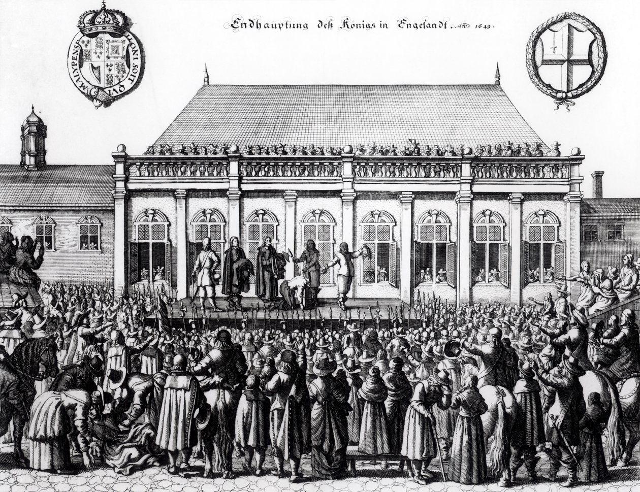 I. Károly (1600-49) kivégzése Whitehallban, 1649. január 30. alkotó: German School