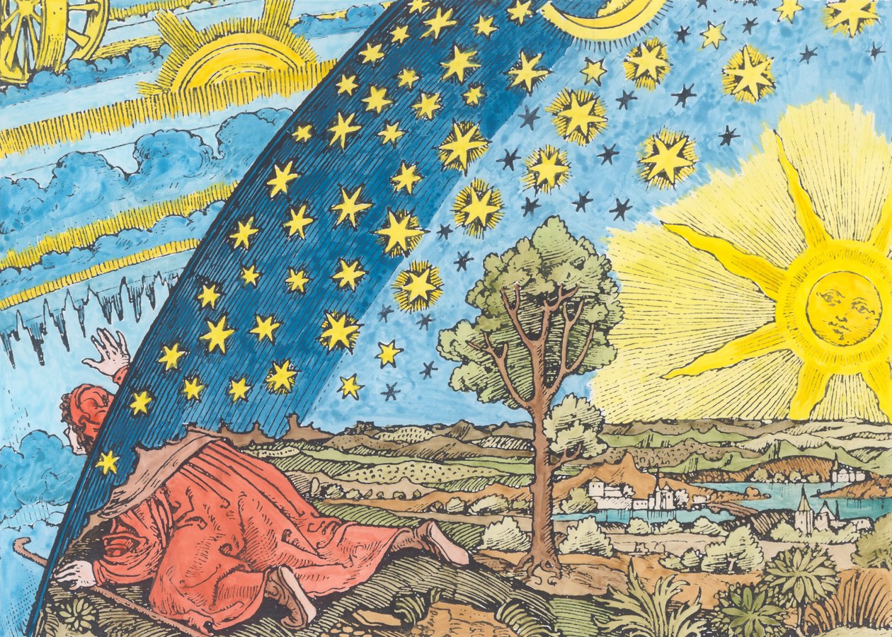 A Naprendszer fantasztikus ábrázolása (későbbi színezés) alkotó: German School