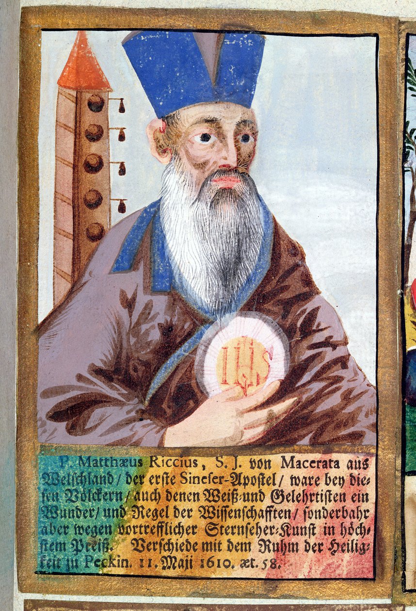 Matteo Ricci atya (1552-1610) mandarin jelmezben alkotó: German School