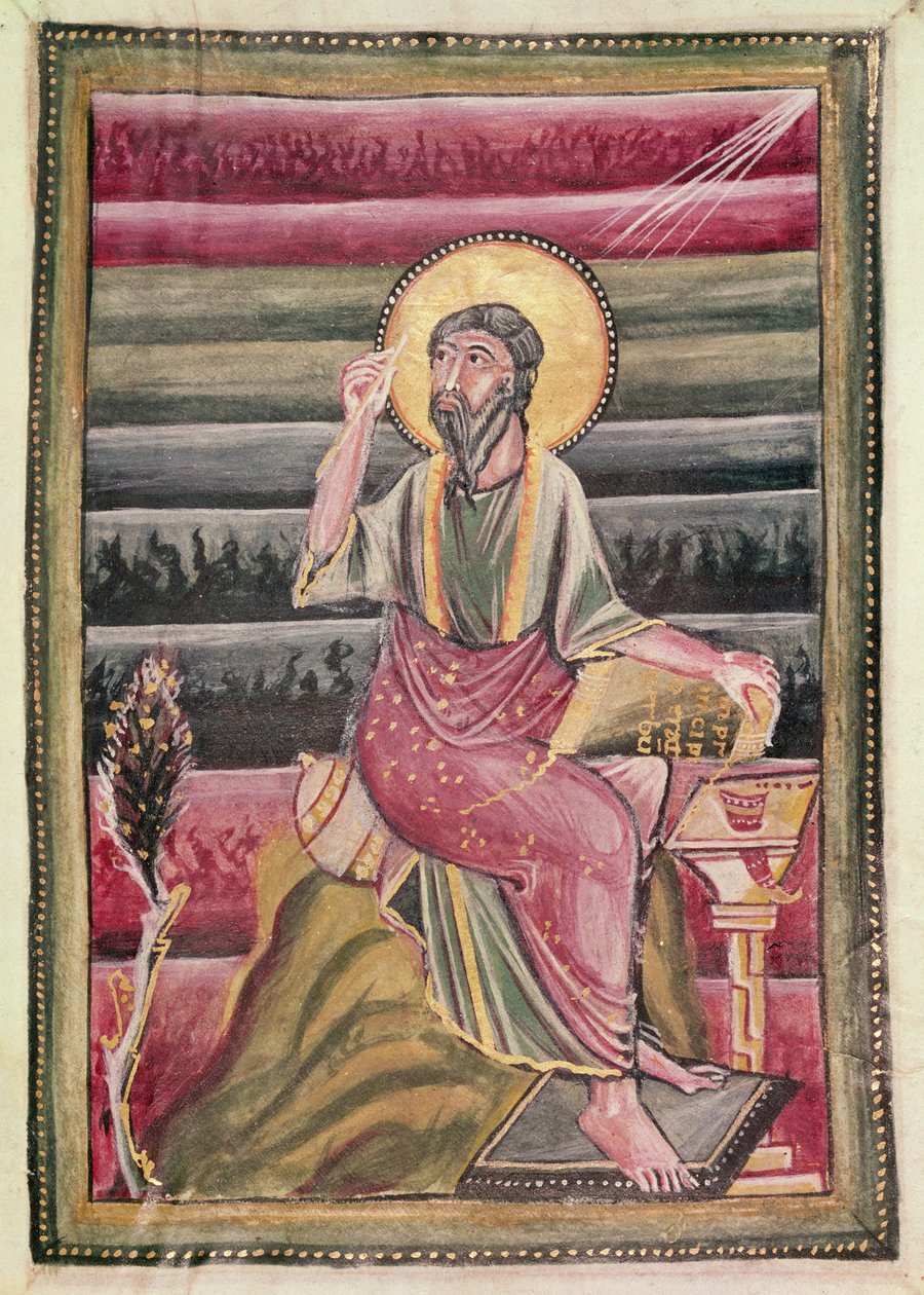 Fol.160r Szent János evangélista, Szent Gereon evangéliumától, 990-1000 alkotó: German School