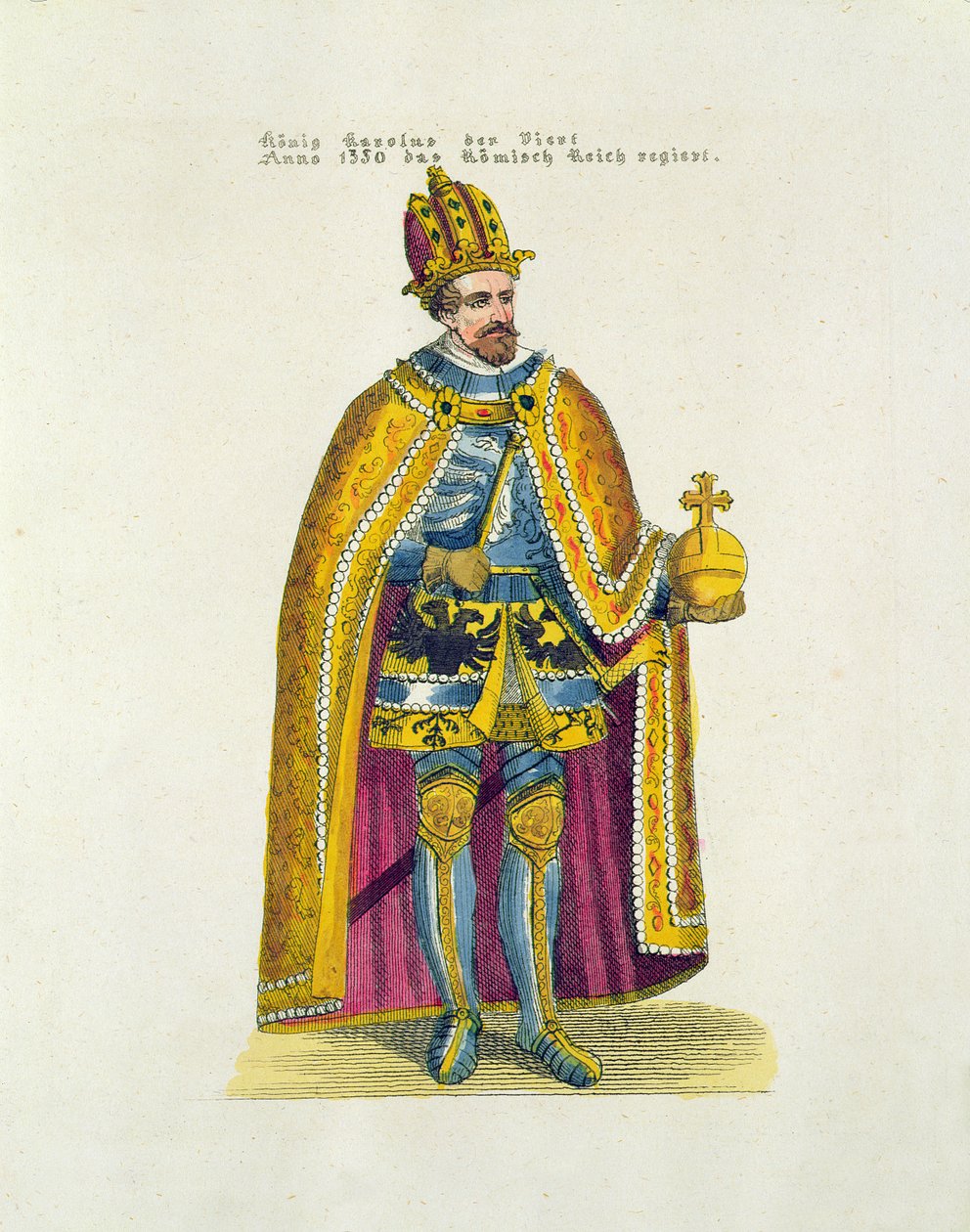A prágai Német Egyetemet 1348-ban alapította IV. Károly (1316-78) római római császár, a huszadik század eleji képeslap alkotó: German School