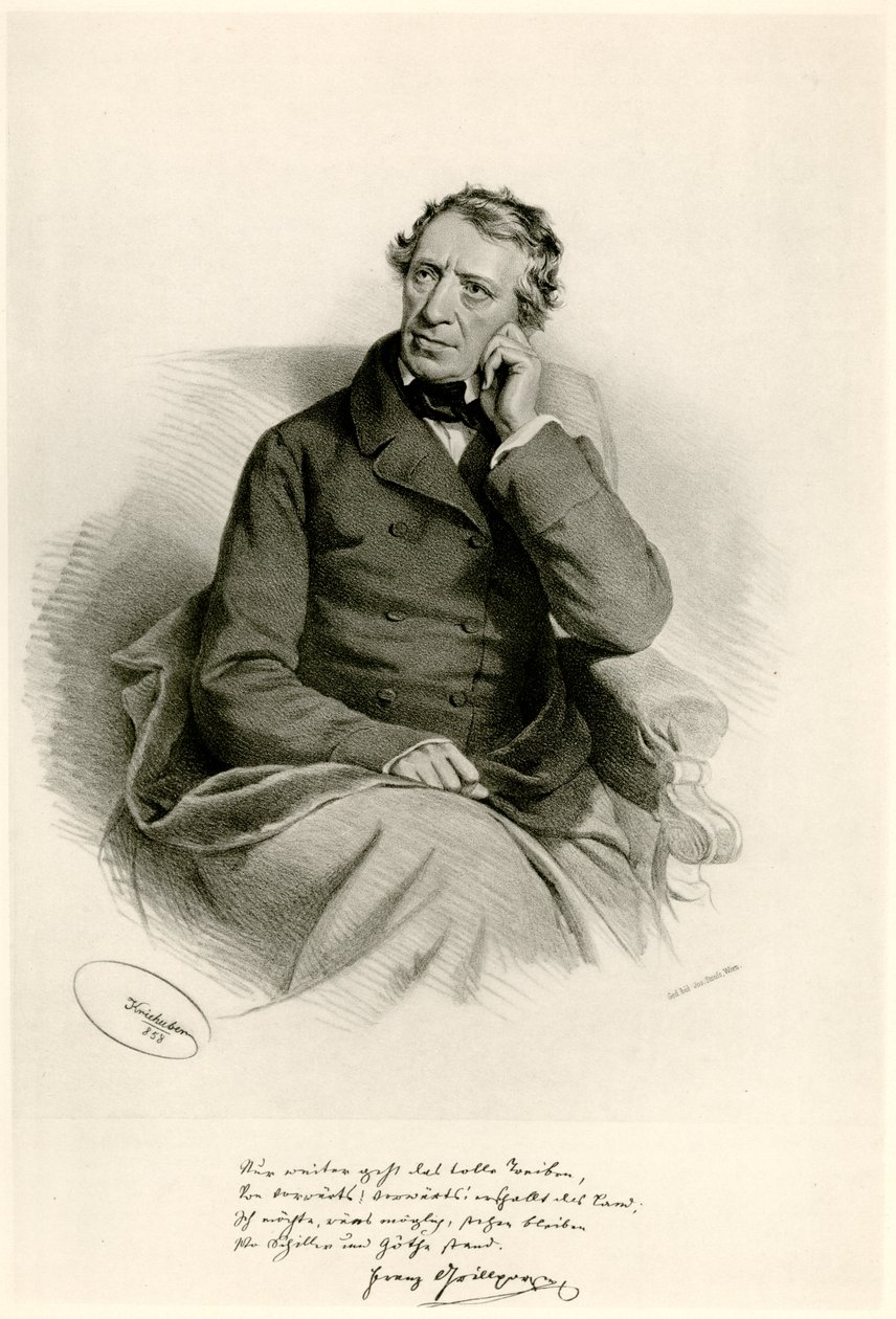 Franz Grillparzer, 1884-90 (fénykép) alkotó: German School