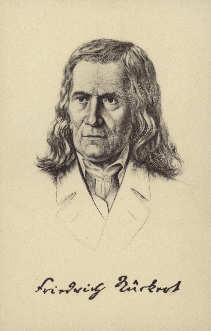 Friedrich Rueckert (1788-1866), német költő, műfordító és a keleti nyelvek professzora (litho) alkotó: German School