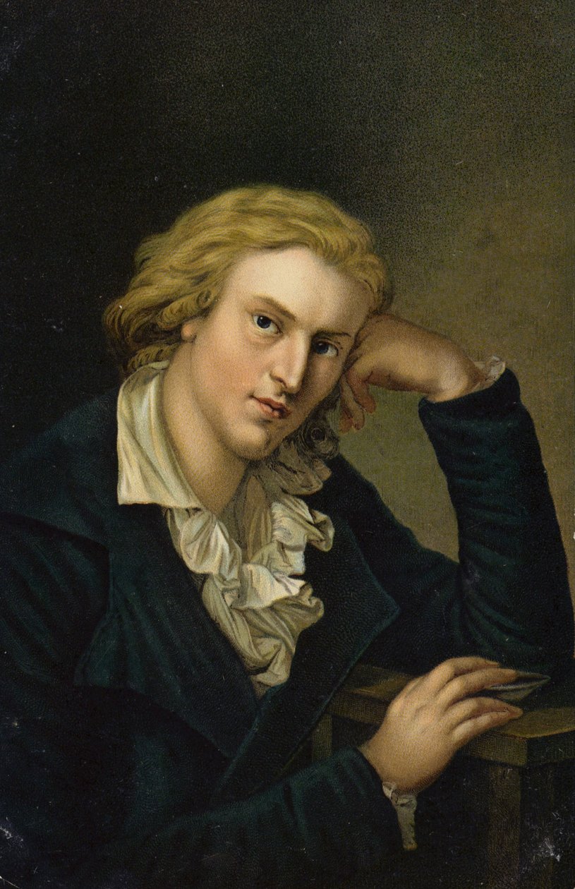 Friedrich von Schiller (1759-1805), német költő, filozófus, történész és drámaíró (kromolito) alkotó: German School
