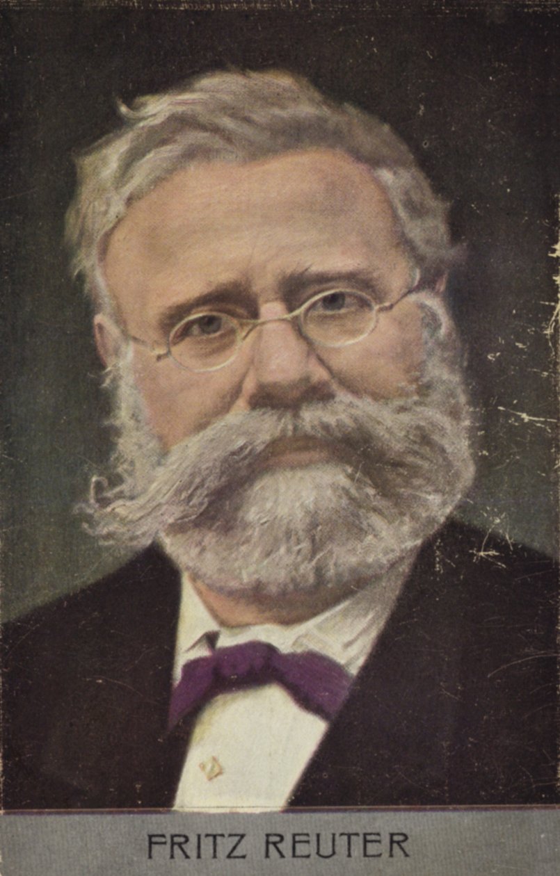 Fritz Reuter (1810-1874), német regényíró (színes litográfia) alkotó: German School