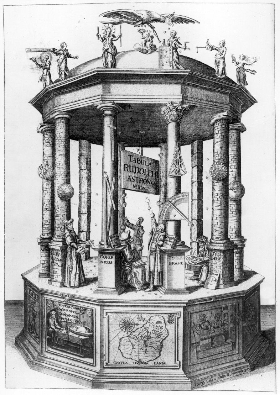 Johannes Kepler által összeállított Rudolphine Tables előlapja, 1627-ben alkotó: German School