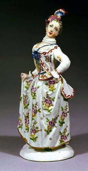 Fuerstenberg hölgyfigura (porcelán) alkotó: German School