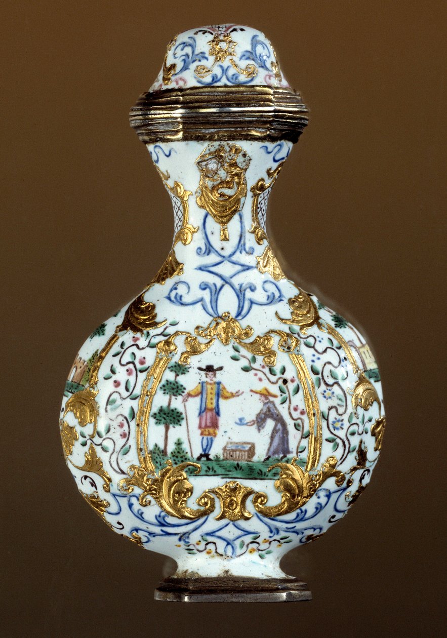Német művészet: 18. századi illatosüveg (enamaille; chinoiserie színhelye) alkotó: German School