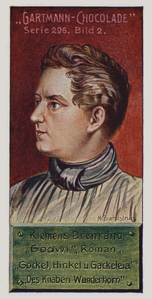 Német romantikusok: Klemens Brentano (színes litográfia) alkotó: German School