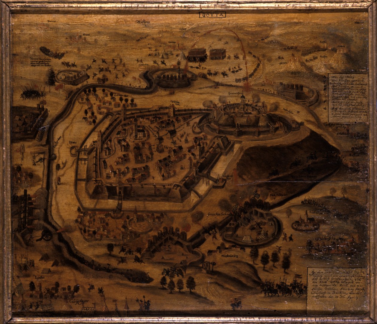 Gotha Grimmenstein ostroma alatt, 1567 alkotó: German School