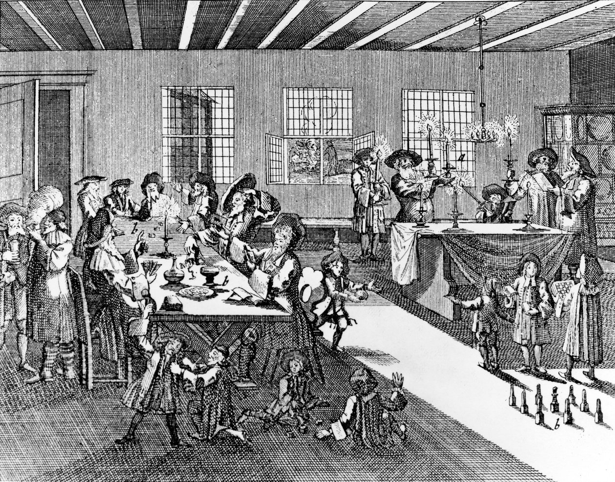 Georg Puschner Hanukkahája a Kirchner-féle zsidó szertartásról, 1726 alkotó: German School