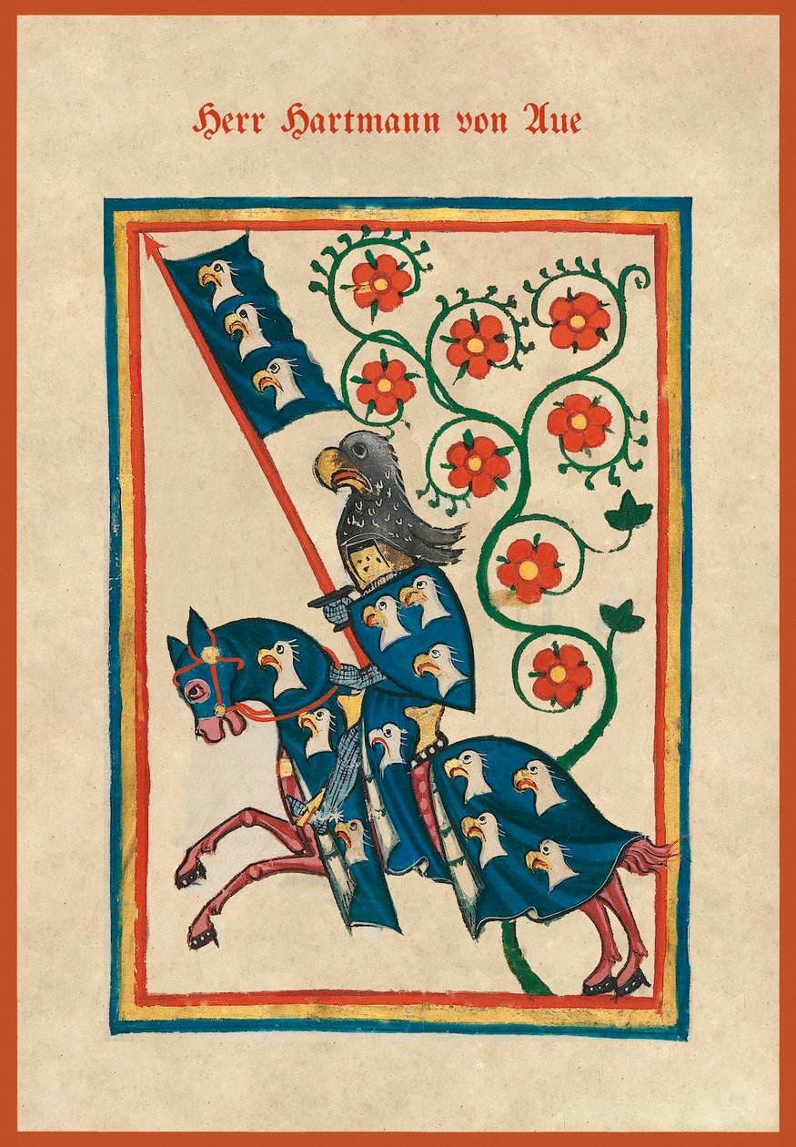 Hartmann von Aue, Középkori énekeskönyv (pergamen) alkotó: German School