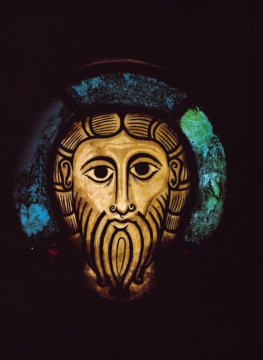 Krisztus feje, az SS apátsági templomából. Péter és Pál Wissembourgban, 1070 körül alkotó: German School