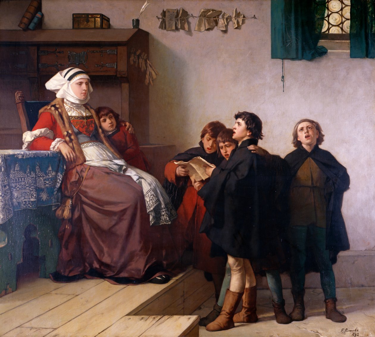 Történelmi téma, 1872 alkotó: German School