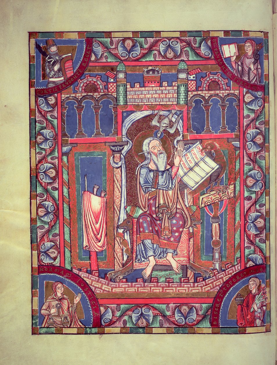 Szent János megvilágított portréoldala, 10-11. század körül (tinta és arany pergamen) alkotó: German School