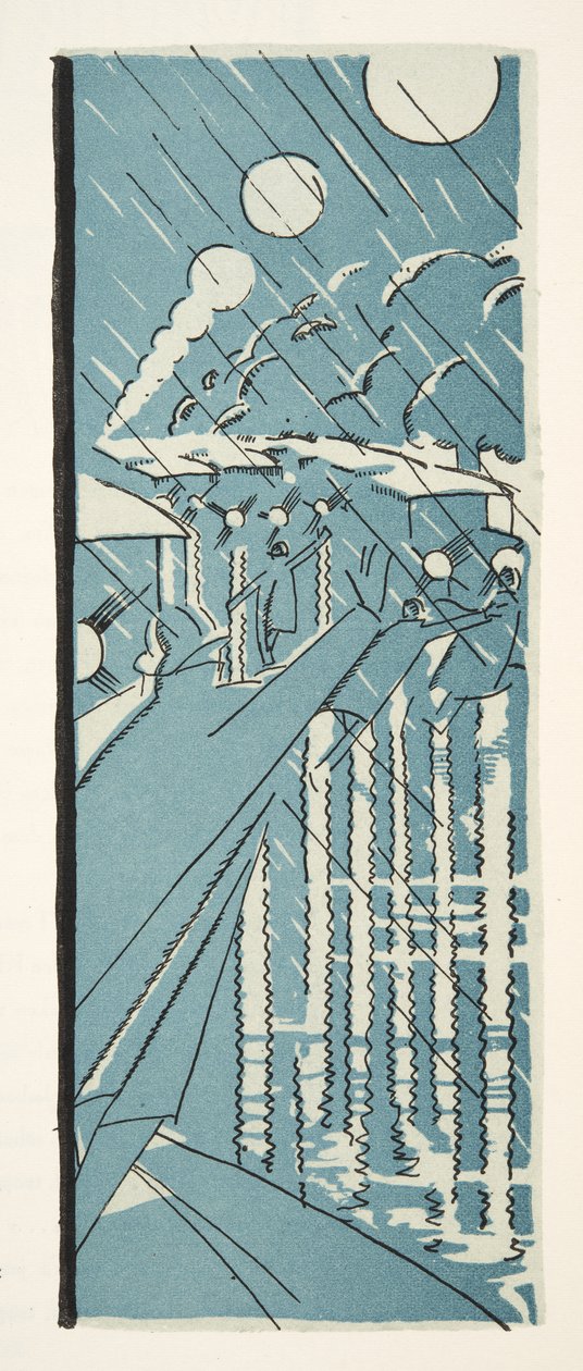 Illusztráció a Styl, pub.1922-ből (pochoir print) alkotó: German School