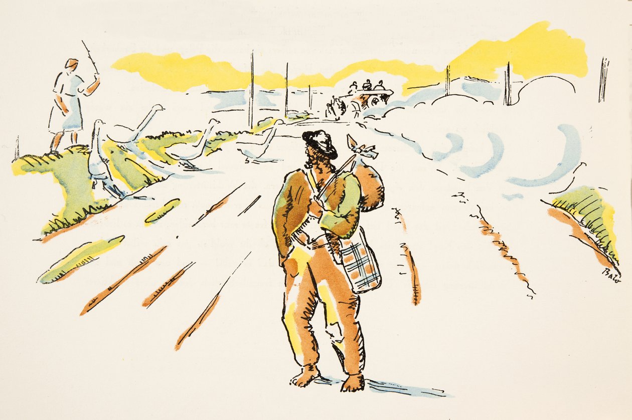 Illusztráció a Styl, pub.1922-ből (pochoir print) alkotó: German School