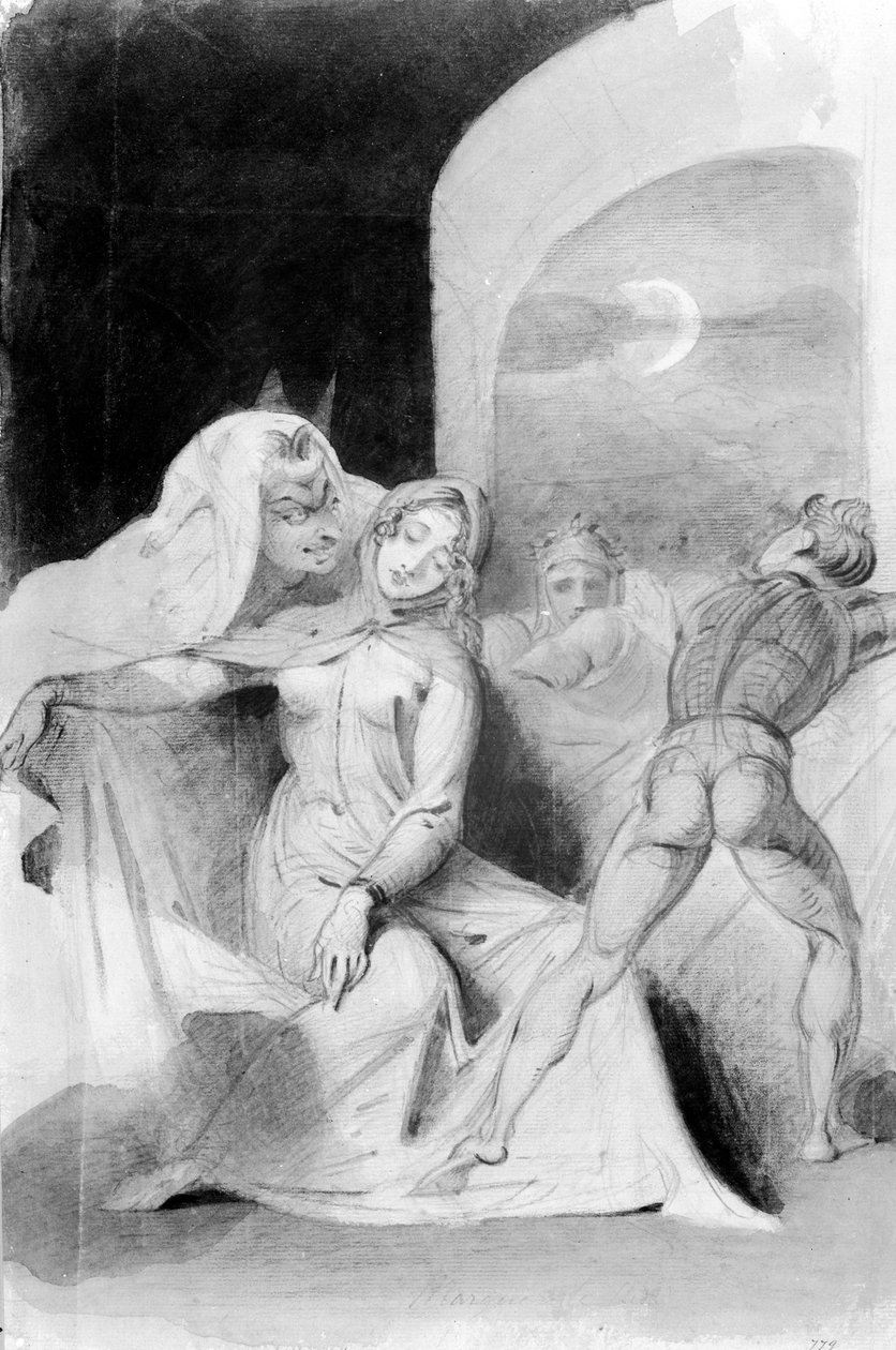 Illusztráció a Faustból, 19. század alkotó: German School