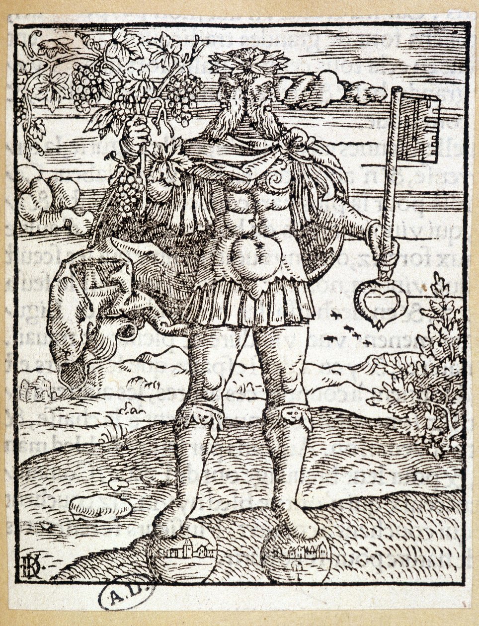 Janus (egyik kezében kulccsal, a másikban szőlőággal) - Németország alkotó: German School