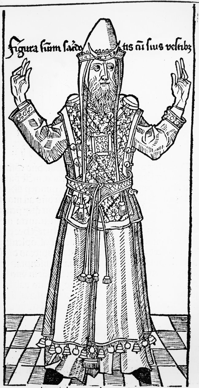 Zsidó főpap, Hartmann Schedel Liber Chronicarumból, Nürnbergben, 1493 alkotó: German School