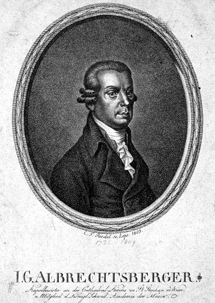 Johann Georg Albrechtsberger (1736-1809) metszet: C.F. Riedel alkotó: German School