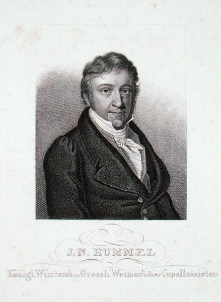 Johann Nepomuk Hummel (1778-1837) (metszet) alkotó: German School