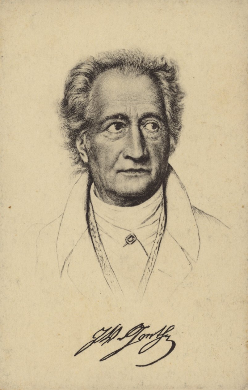 Johann Wolfgang von Goethe (1749-1832), német költő, regényíró és drámaíró (litho) alkotó: German School