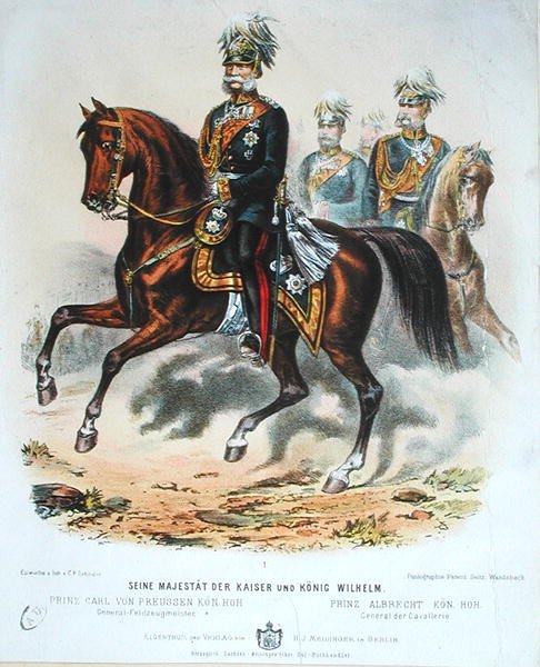 Vilmos császár (1797-1888) lóháton alkotó: German School
