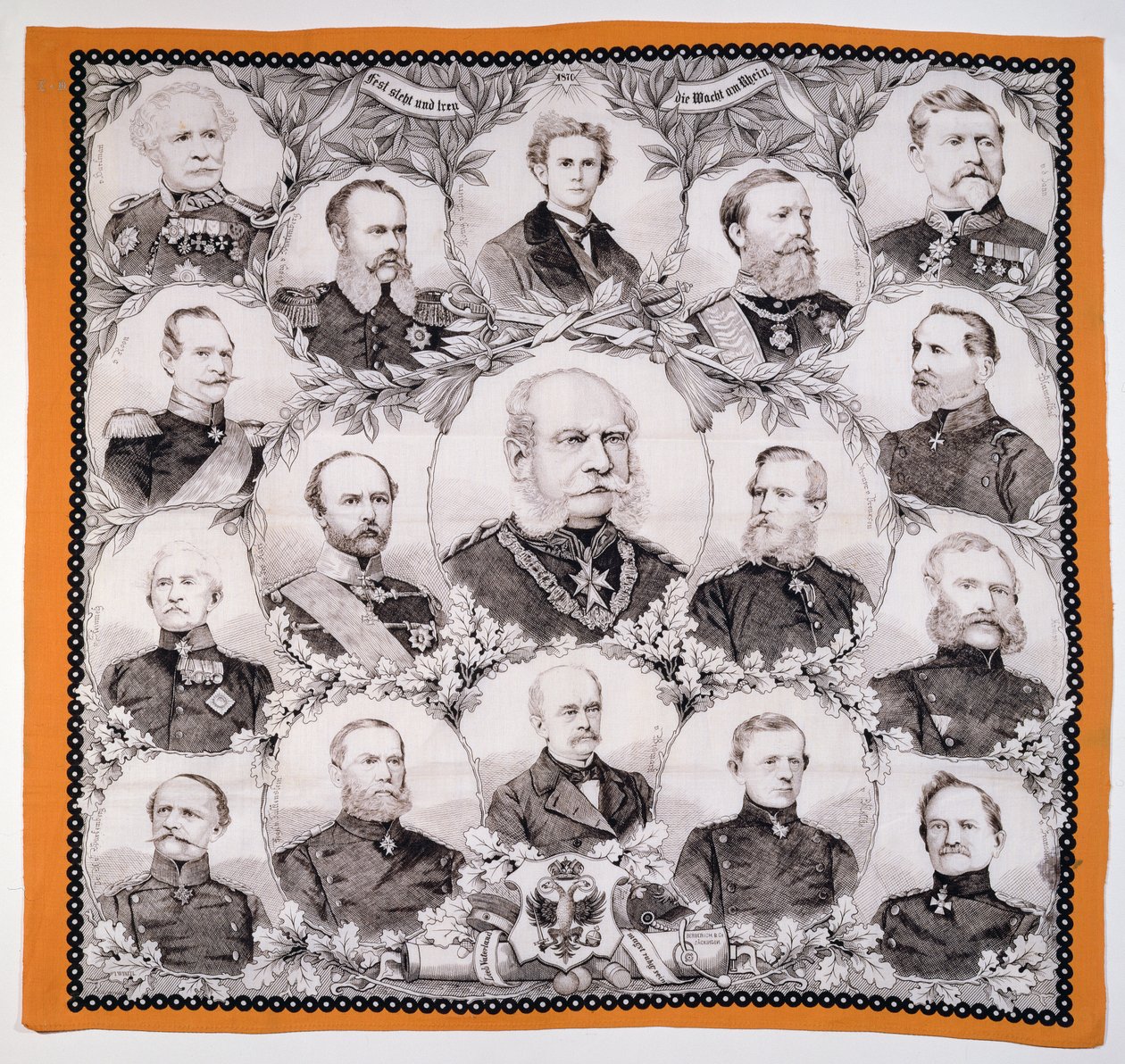 I. Vilmos császár (1797-1888) a német tábornokok által körülvéve, 1870 alkotó: German School