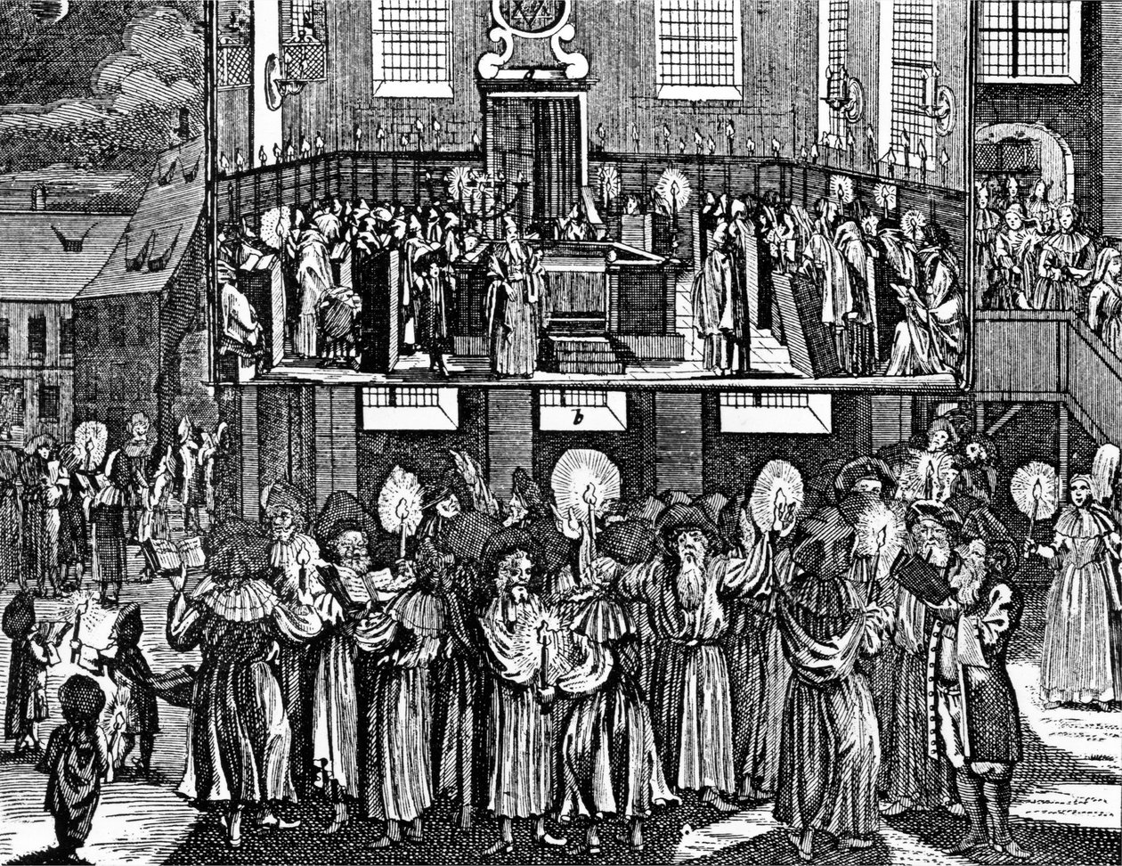 Kiddush Levana, Georg Puschner a Kirchner-féle zsidó szertartásról, 1726 alkotó: German School