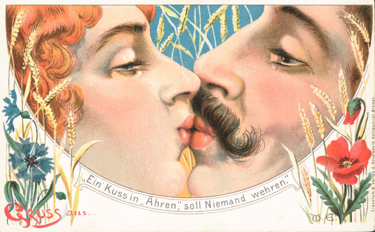 Kiss (színes litográfia) alkotó: German School