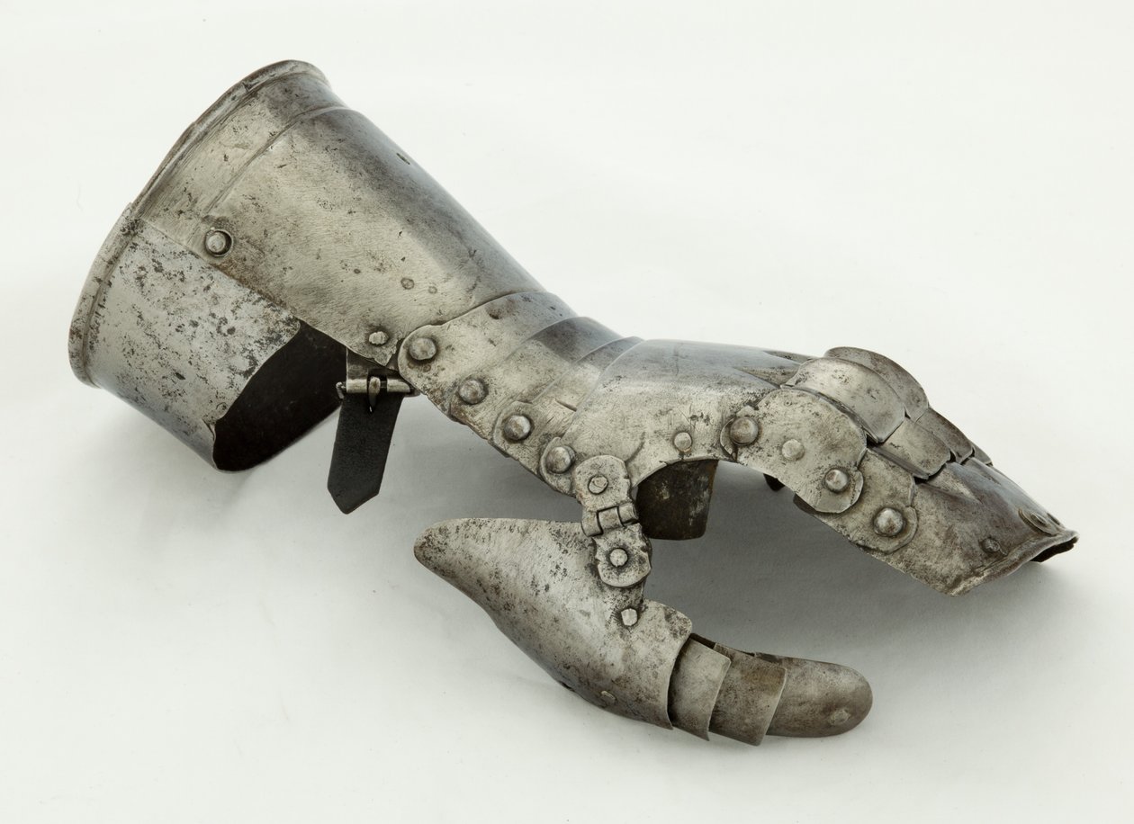 Bal kesztyű, 1490-1510 körül (acél és bőr) alkotó: German School