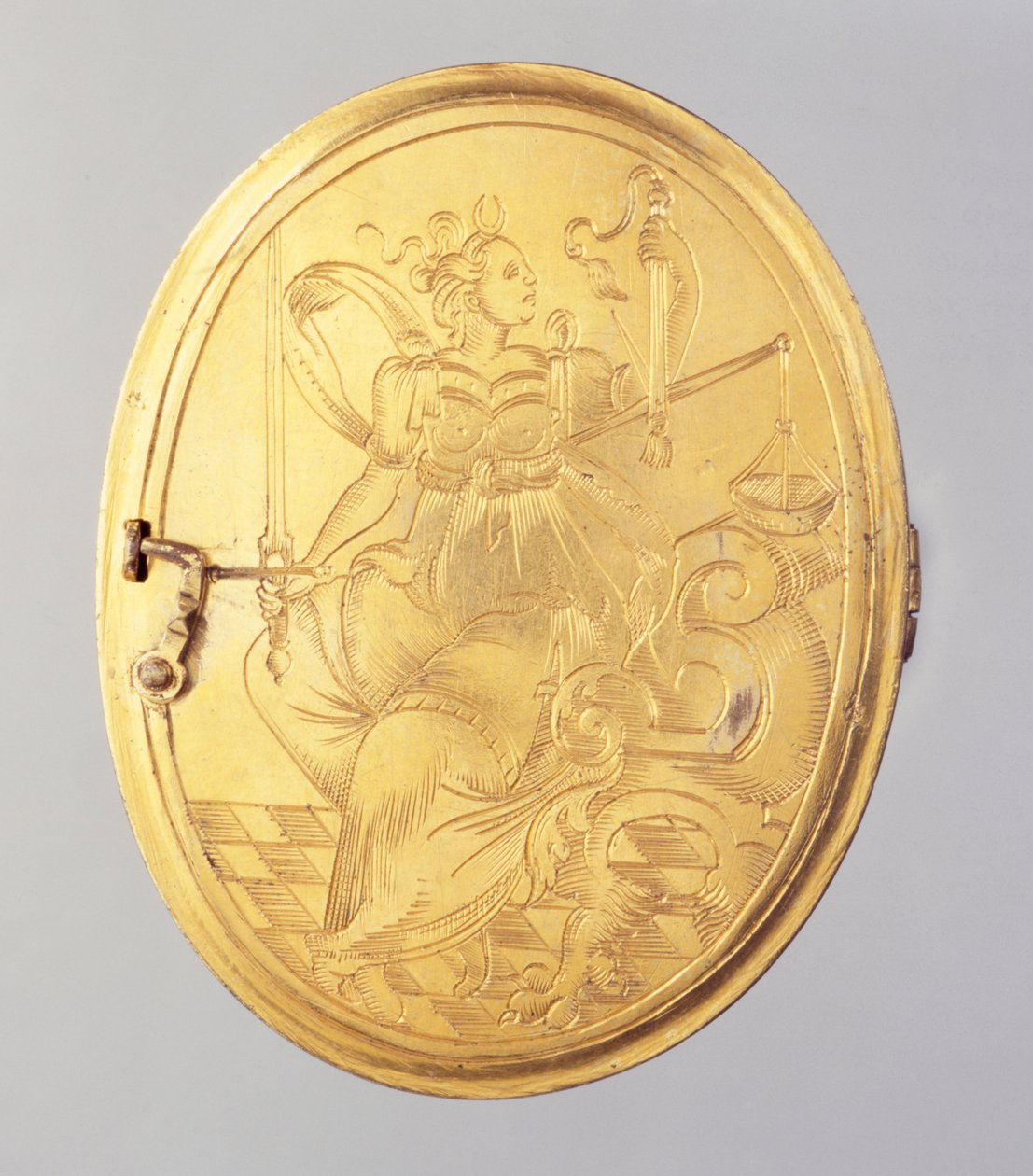 Medál, amely viaszos miniatűr portrét tartalmaz Wilhelm IV. Landgrave (aranyozott ezüst) (lásd még: 312102 és 312134) alkotó: German School