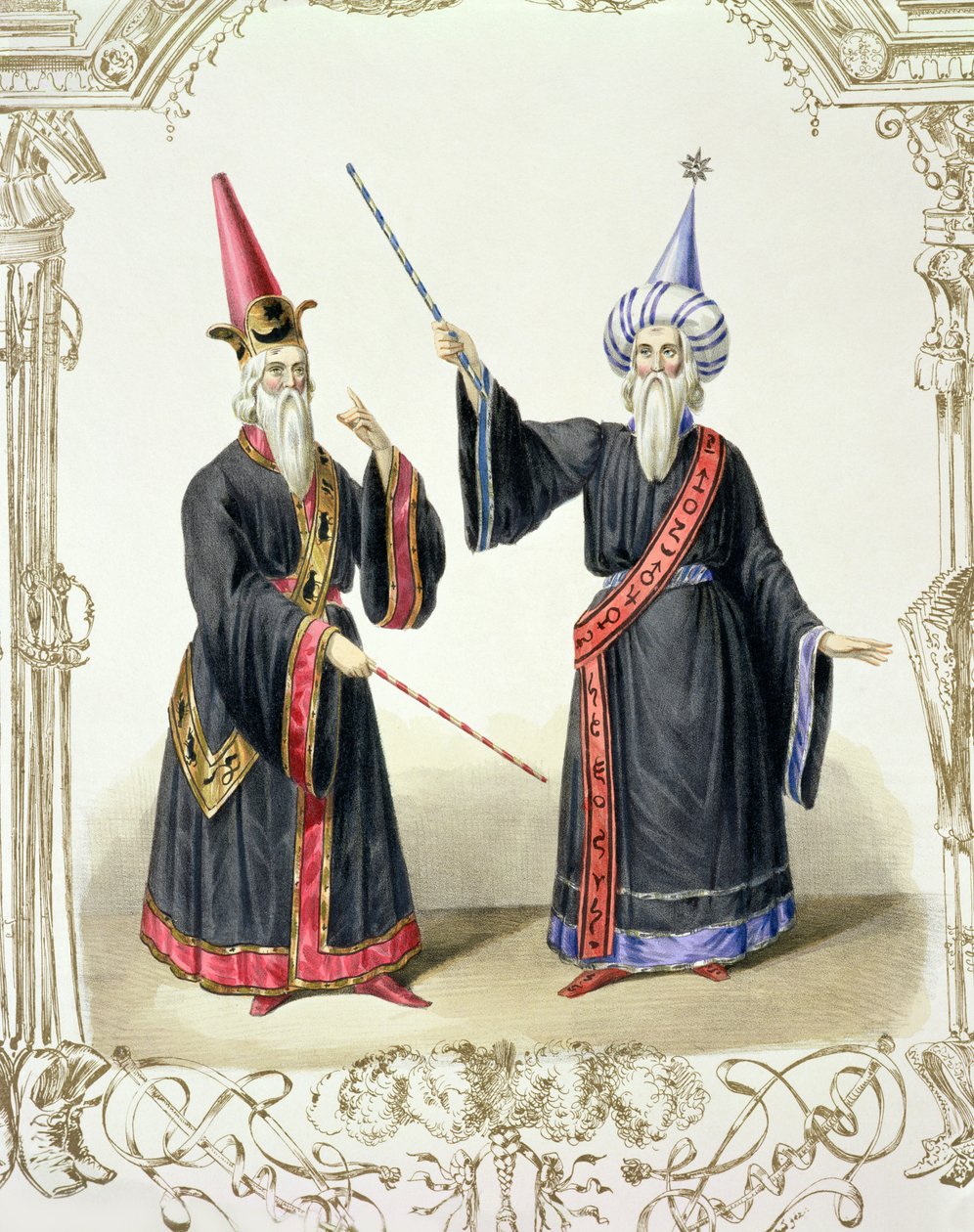 Bűvészek a berlini karneválon, 1836 alkotó: German School