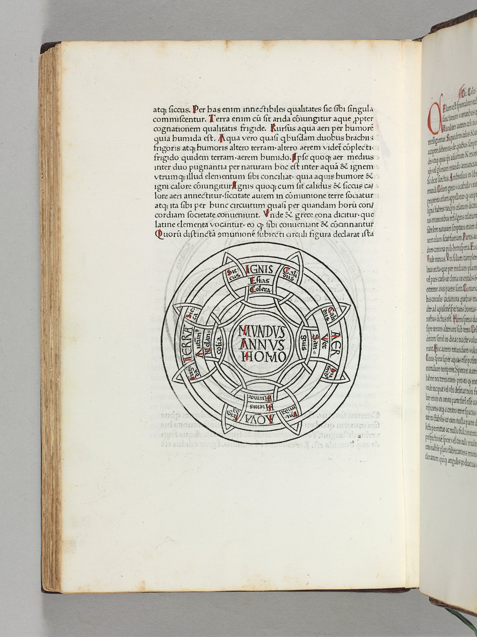 Mappa Mundi, a világ első nyomtatott térképe, Isidorus Hispalensis Etymologiae-jából, Augsburg: Günther Zainer alkotó: German School
