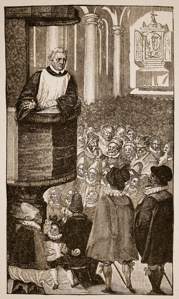 Luther Márton prédikál, 1517 körül alkotó: German School