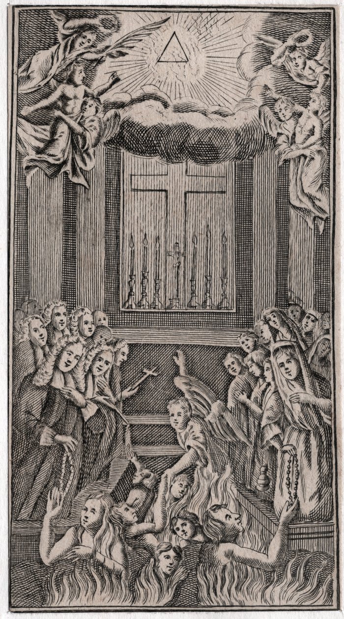 Messe a templomban. (metszés alkotó: German School