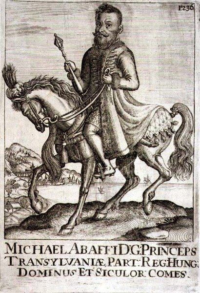 Apafi Mihály (1632-90) Erdély hercege, illusztráció az európai oszmán hadjáratokról szóló könyvből, vésette Paul Furst (kb. 1605-66) alkotó: German School
