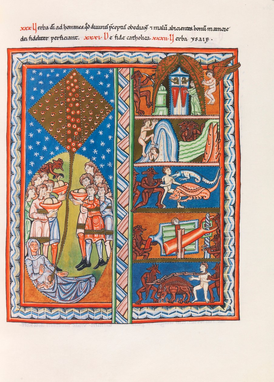 Bingeni Hildegard miniatúrája Liber Sciviasból, c. 1175 (fax) alkotó: German School