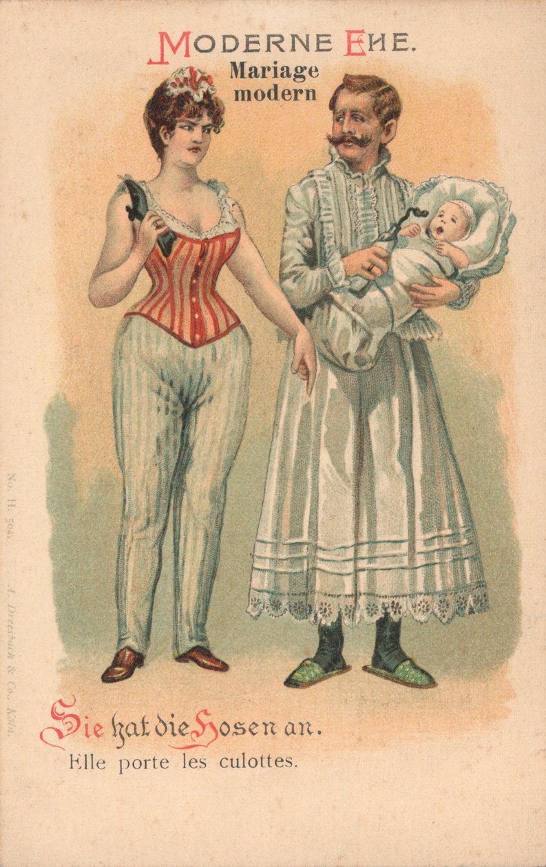 Modern házasság (chromolitho) alkotó: German School