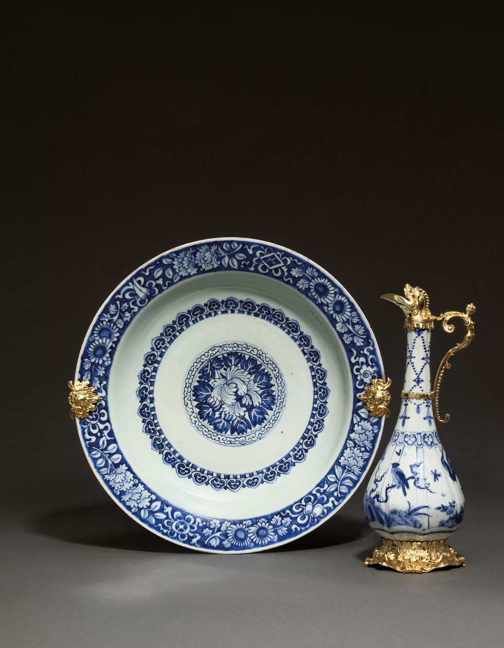 Szerelt kínai kancsó és edény, Augsburg, 1655-1660 körül (porcelán és ezüst-aranyozott) (lásd még: 1153958) alkotó: German School