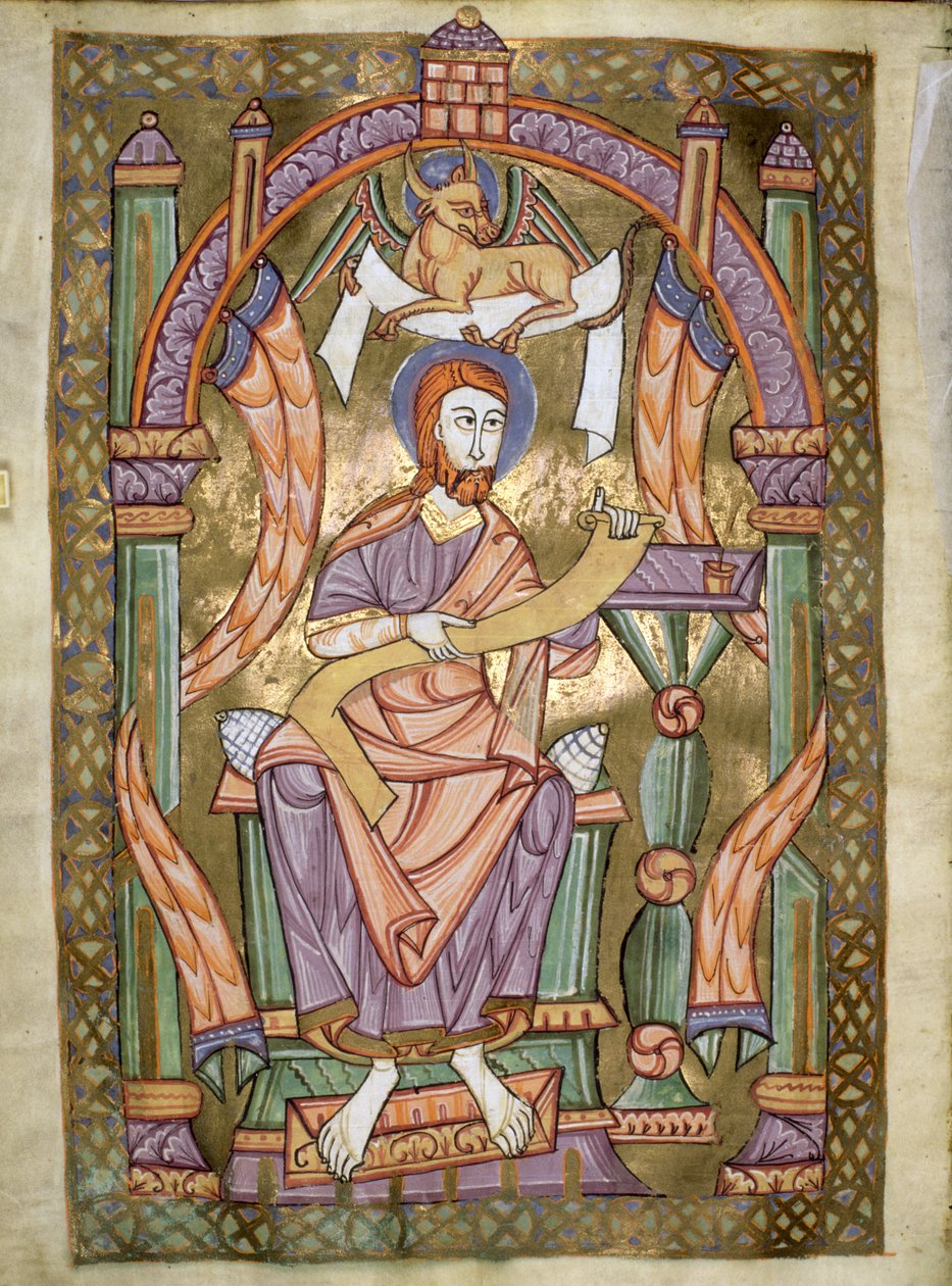 Ms Czart 1207 IV fol CXIXv Szent Lukács evangélista, The Evangeliarium of the Cathedral of Plock, 1075 körül alkotó: German School