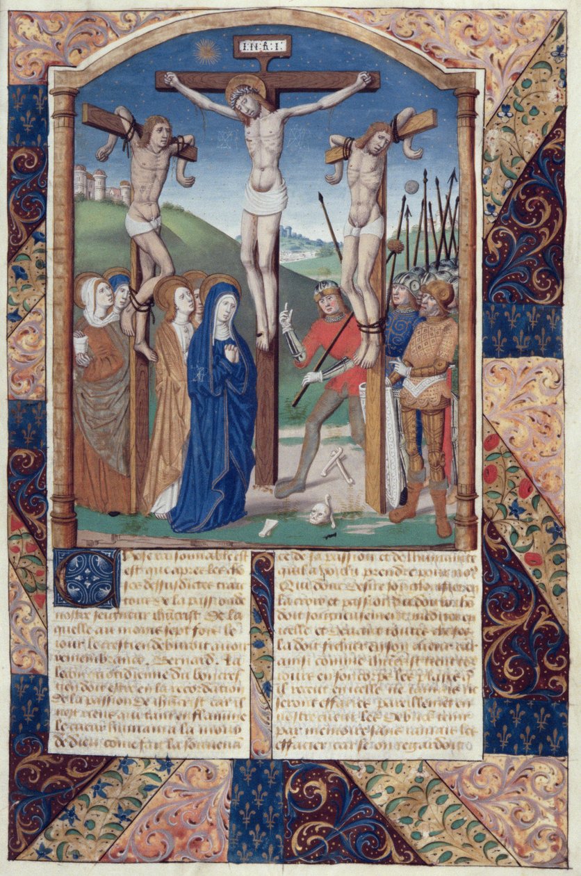 Ms Hunter 36 Keresztre feszítés, Vita Christitől, Ludolf Szász, 1300-7778 körül alkotó: German School