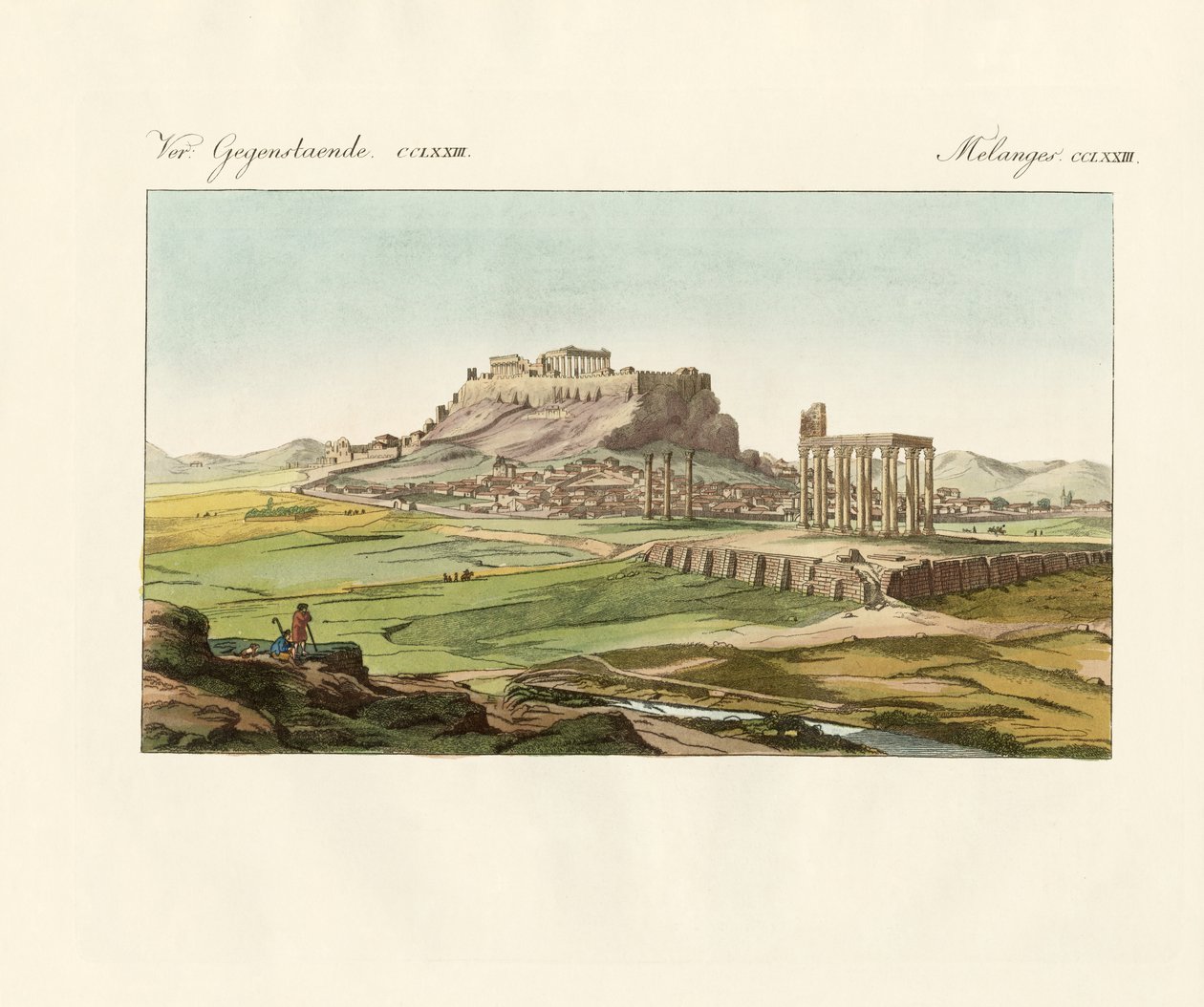 Új Athén a régi hamvaira (színes metszet) alkotó: German School